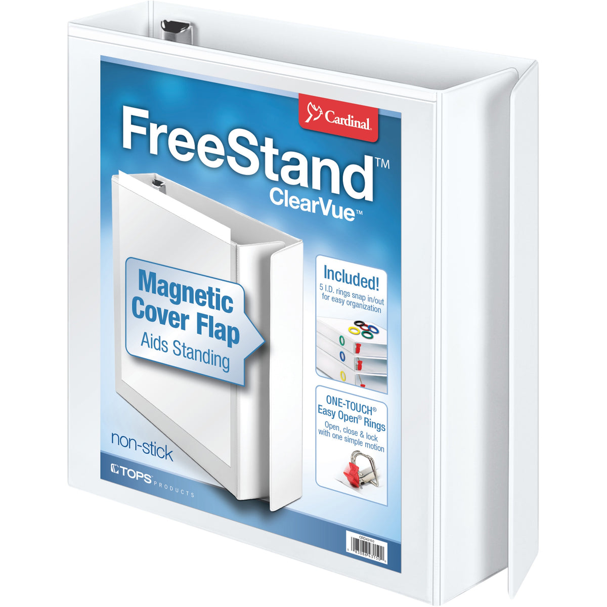 Cardinal® FreeStand Easy Open Slant-D Ring Binder - 2" Binder Capacity - Letter - 8 1/2" x 11" Sheet Size - 525 Sheet Ca