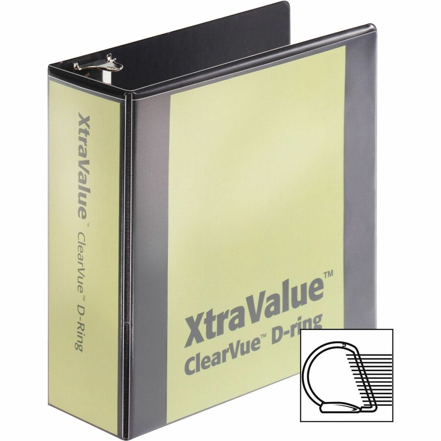 Cardinal® Performer ClearVue Slant-D Ring Binder - 4" Binder Capacity - Letter - 8 1/2" x 11" Sheet Size - 835 Sheet Cap