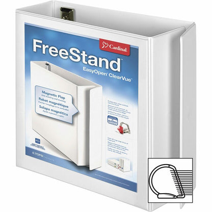 Cardinal® FreeStand Easy Open Slant-D Ring Binder - 4" Binder Capacity - Letter - 8 1/2" x 11" Sheet Size - 775 Sheet Ca