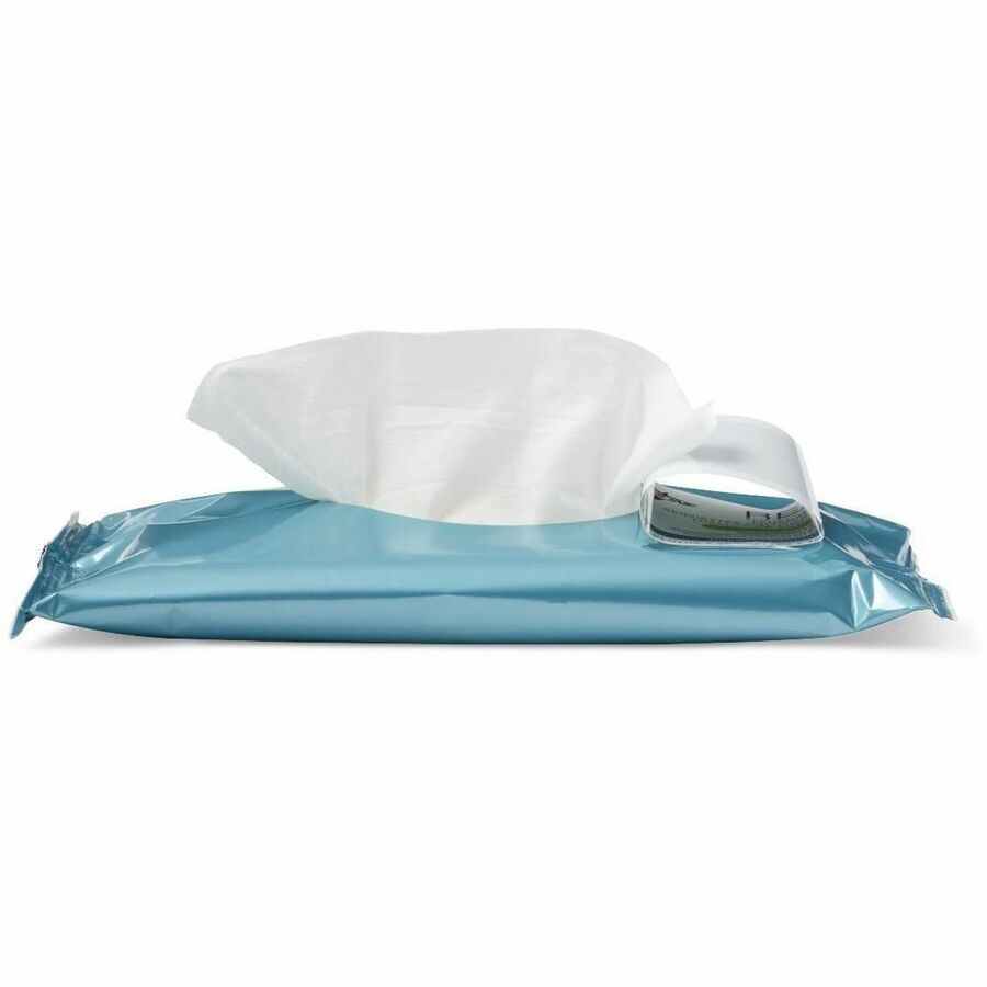 Medline ReadyFlush Biodegradable Flushable Wipes - 8" Width x 10" Length - White - Cloth, Fiber, Cloth Fiber - 24 / Cart