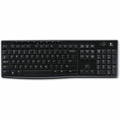 Logitech K270 Keyboard - Wireless Connectivity - RF - 33 ft - 2.40 GHz - USB Interface