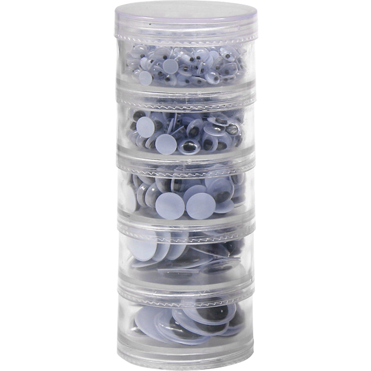 Creativity Street Storage Stacker Wiggle Eyes - Craft - 560 Piece(s) - Assorted - 1 Set