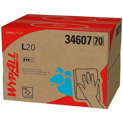 Wypall L20 Wipers Brag Box - For Multipurpose - Absorbent - White - 1 Carton