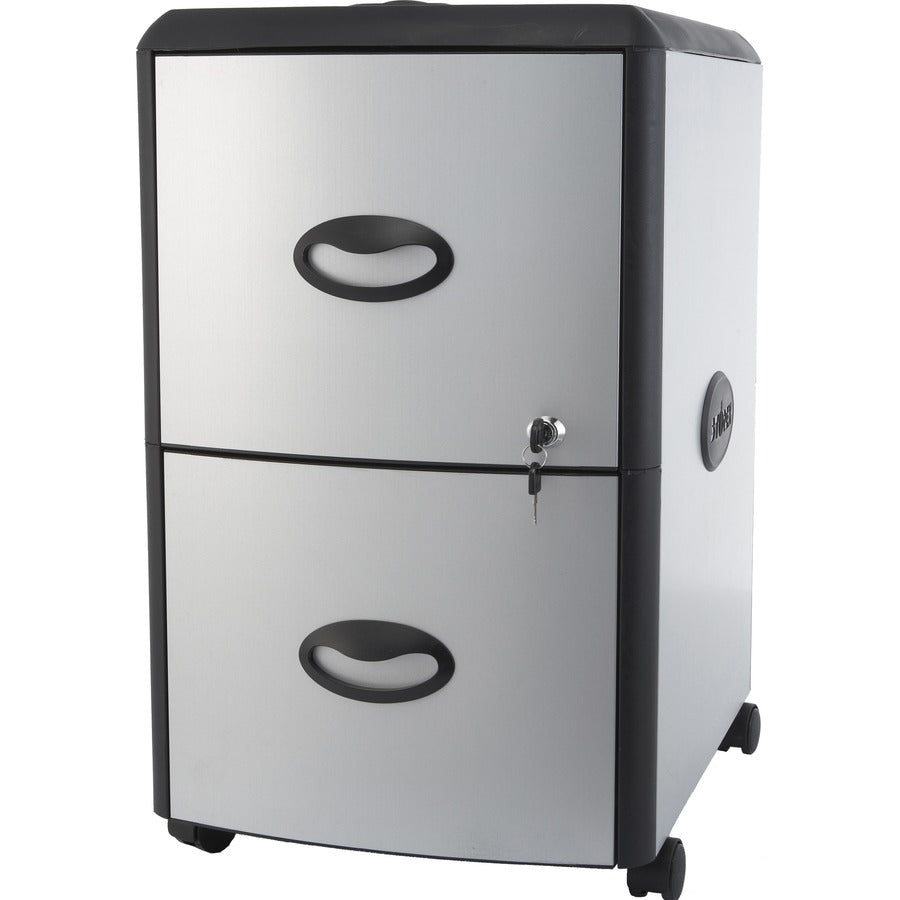 Storex Deluxe File Cabinet - 2-Drawer - 19" Width x 15" Depth x 23" Height - 2 x Drawer(s) for File - Letter - Vertical 