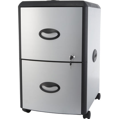 Storex Deluxe File Cabinet - 2-Drawer - 19" Width x 15" Depth x 23" Height - 2 x Drawer(s) for File - Letter - Vertical 
