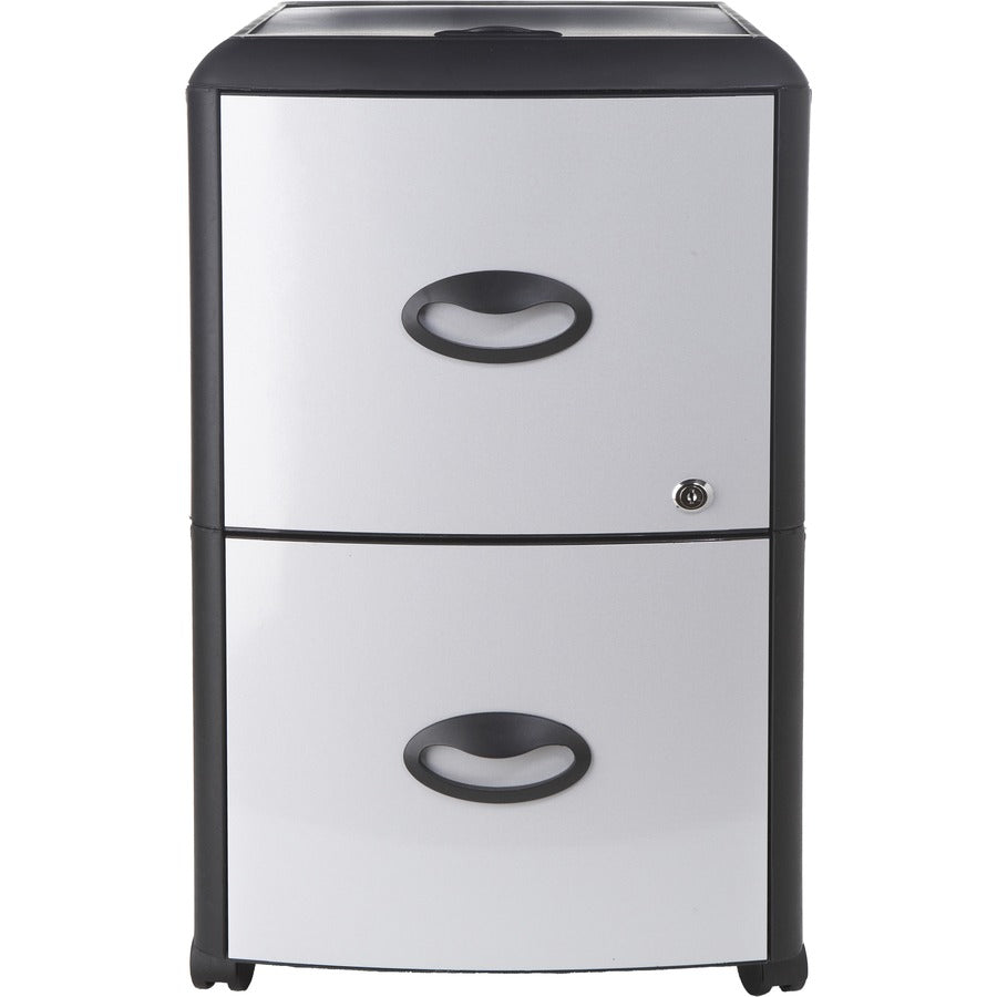 Storex Deluxe File Cabinet - 2-Drawer - 19" Width x 15" Depth x 23" Height - 2 x Drawer(s) for File - Letter - Vertical 