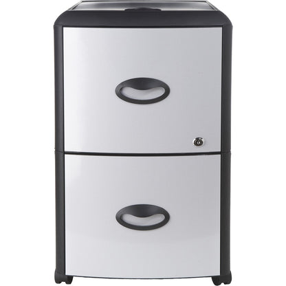 Storex Deluxe File Cabinet - 2-Drawer - 19" Width x 15" Depth x 23" Height - 2 x Drawer(s) for File - Letter - Vertical 