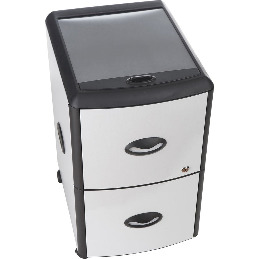 Storex Deluxe File Cabinet - 2-Drawer - 19" Width x 15" Depth x 23" Height - 2 x Drawer(s) for File - Letter - Vertical 