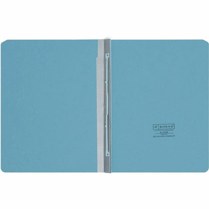 Smead Letter Recycled Fastener Folder - 8 1/2" x 11" - 3" Expansion - 1 Fastener - 25 pt. - Pressboard - Blue - 60% Recy