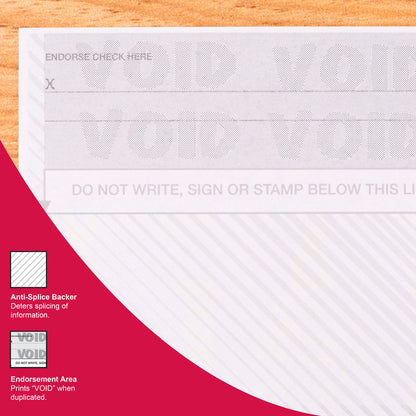 DocuGard Security Business Checks - Letter - 8 1/2" x 11" - 24 lb Basis Weight - Smooth - Erasure Protection, Watermarke