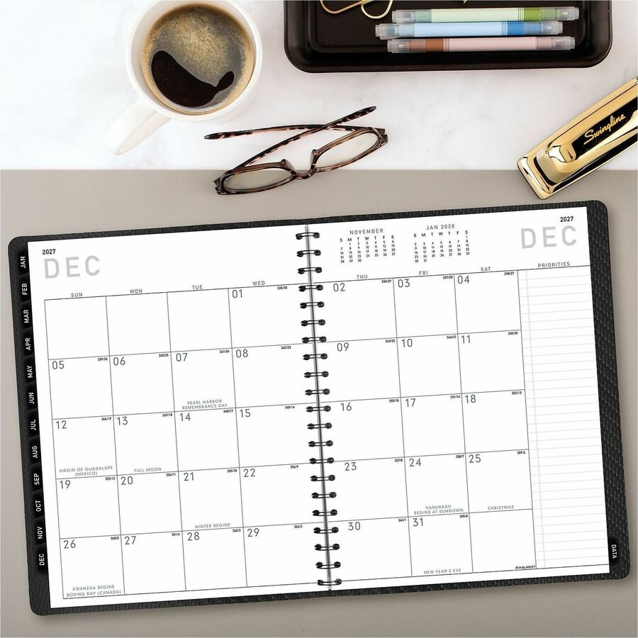 At-A-Glance Contemporary Planner - Large - Julian Dates - Weekly, Monthly - 1 Year - January 2027 to December 2027 - 8:0