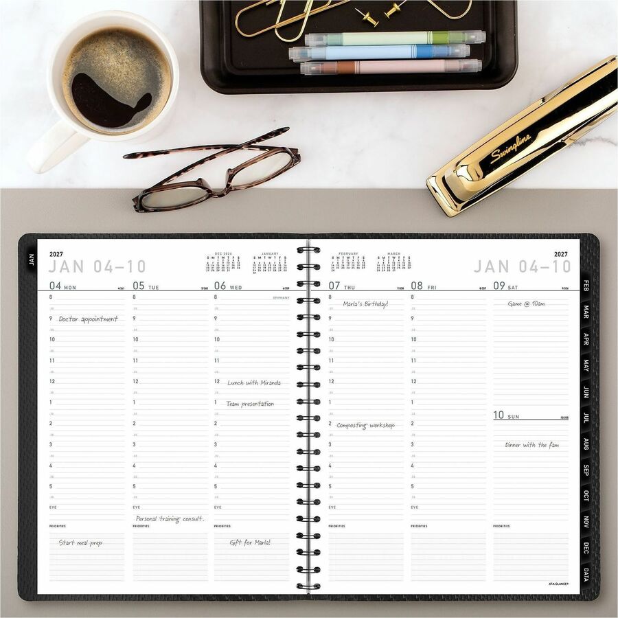 At-A-Glance Contemporary Planner - Large - Julian Dates - Weekly, Monthly - 1 Year - January 2027 to December 2027 - 8:0