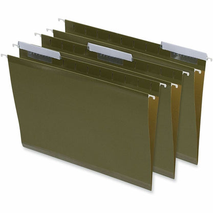 Universal 1/3 Tab Cut Letter Recycled Hanging Folder - 8 1/2" x 11" - Assorted Tab Position - 11 pt. - Stock - Standard 