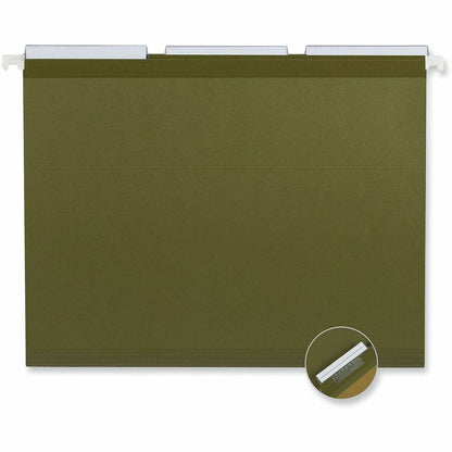 Universal 1/3 Tab Cut Letter Recycled Hanging Folder - 8 1/2" x 11" - Assorted Tab Position - 11 pt. - Stock - Standard 
