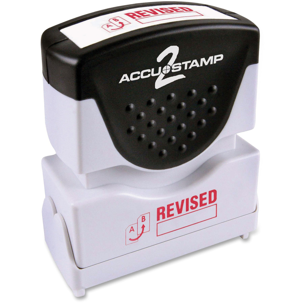 COSCO Shutter Stamp - Message Stamp - REVISED - 0.50" Impression Width - 20000 Impression(s) - Red - Rubber, Plastic - 1