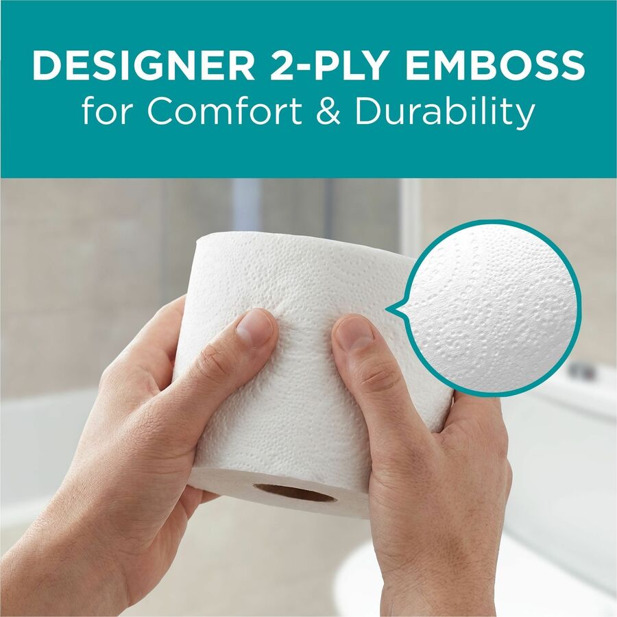 Angel Soft Professional Series Embossed Toilet Paper - 2 Ply - 4" Width x 4.05" Length - 450 Sheets/Roll - White - 80 / 