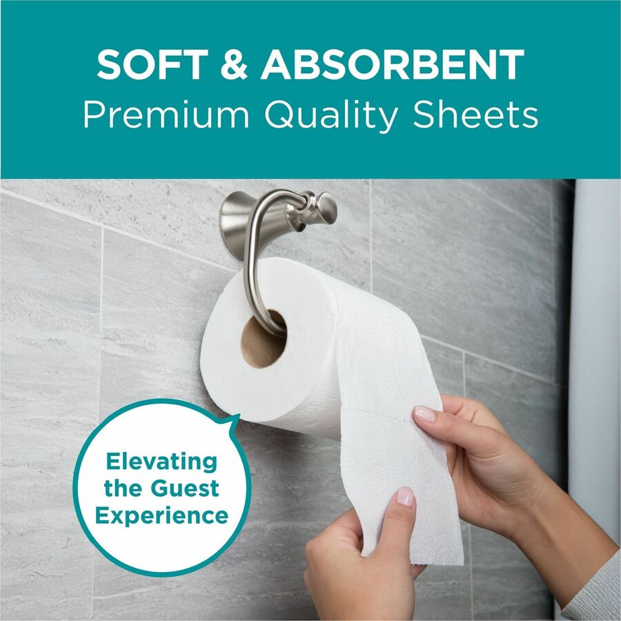 Angel Soft Professional Series Embossed Toilet Paper - 2 Ply - 4" Width x 4.05" Length - 450 Sheets/Roll - White - 80 / 
