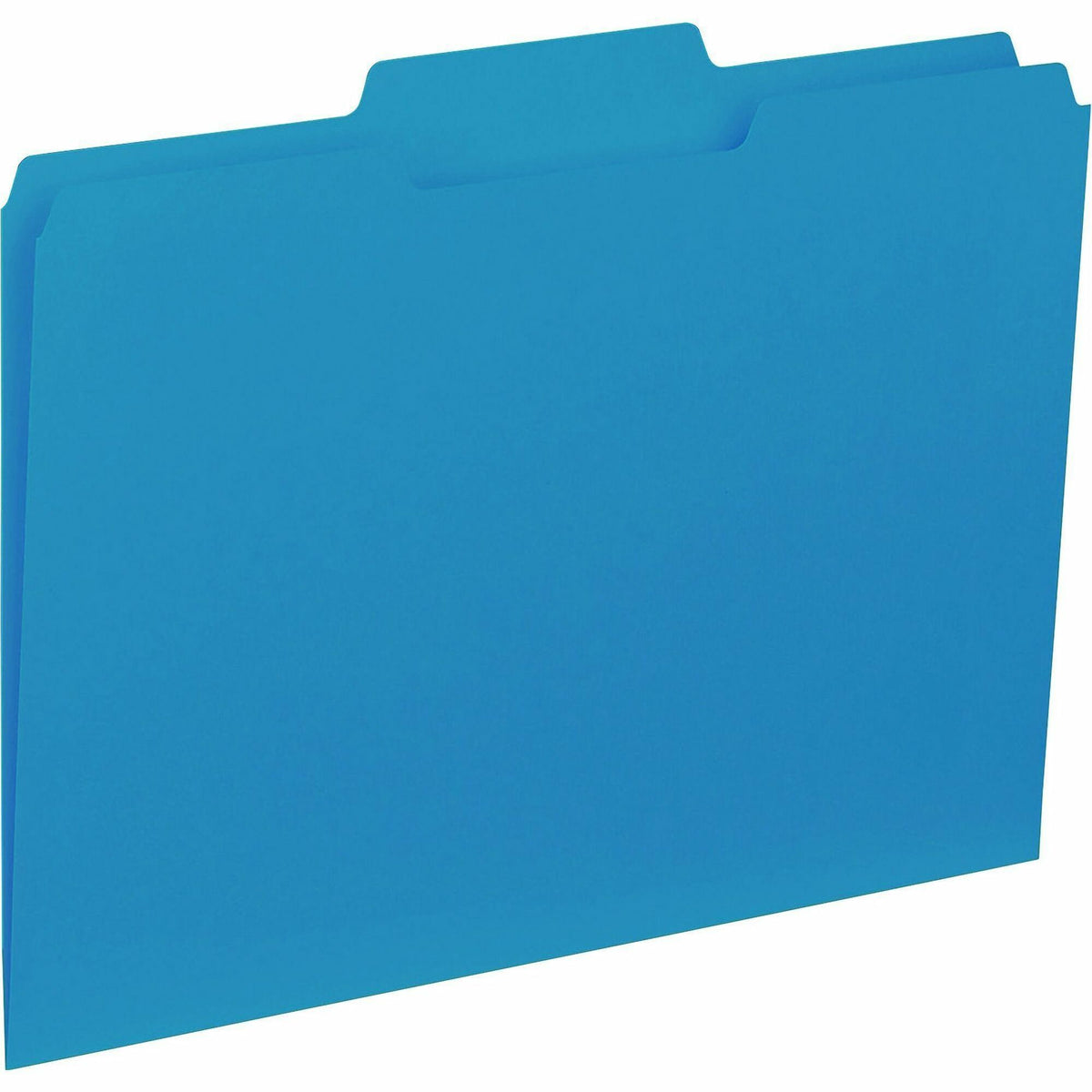 Business Source 1/3 Tab Cut Letter Recycled Top Tab File Folder - 8 1/2" x 11" - Top Tab Location - Assorted Tab Positio