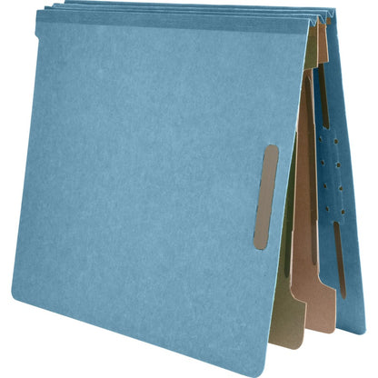 Nature Saver Letter Recycled Classification Folder - 8 1/2" x 11" - End Tab Location - 2 Divider - 25 pt. - Fiberboard -