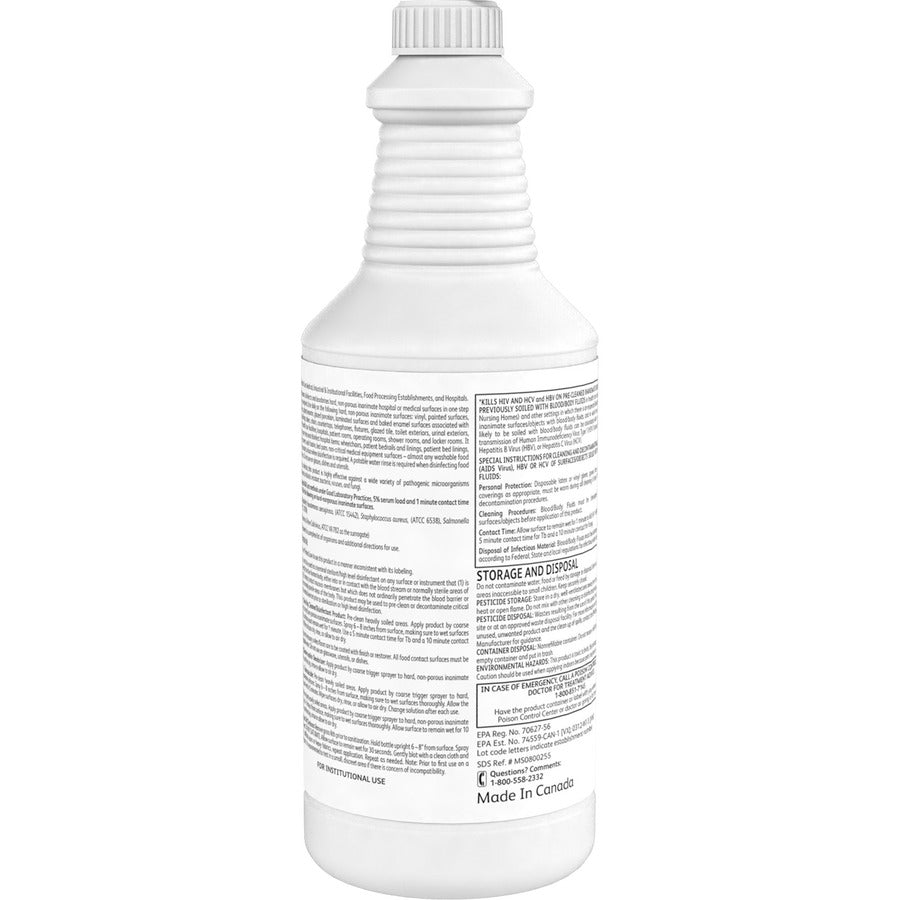 Diversey Oxivir Ready-to-use Surface Cleaner - For Hospital, Ceramic, Enamel, Fiberglass, Glass, Grout, Laminate, Metal,