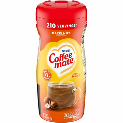 Coffee mate Hazelnut Powdered Coffee Creamer - Hazelnut Flavor - 0.94 lb (15 oz) - 141 Serving - 1 Each