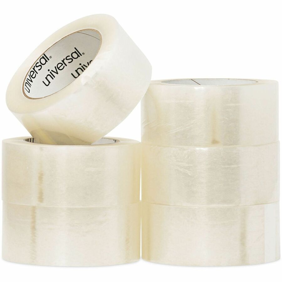 Universal General-Purpose Box Sealing Tape, 3" Core, 1.88" x 110 yds, Clear, 6/Pack - 110 yd Length x 1.88" Width x 2 mi