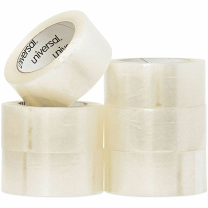 Universal General-Purpose Box Sealing Tape, 3" Core, 1.88" x 110 yds, Clear, 6/Pack - 110 yd Length x 1.88" Width x 2 mi
