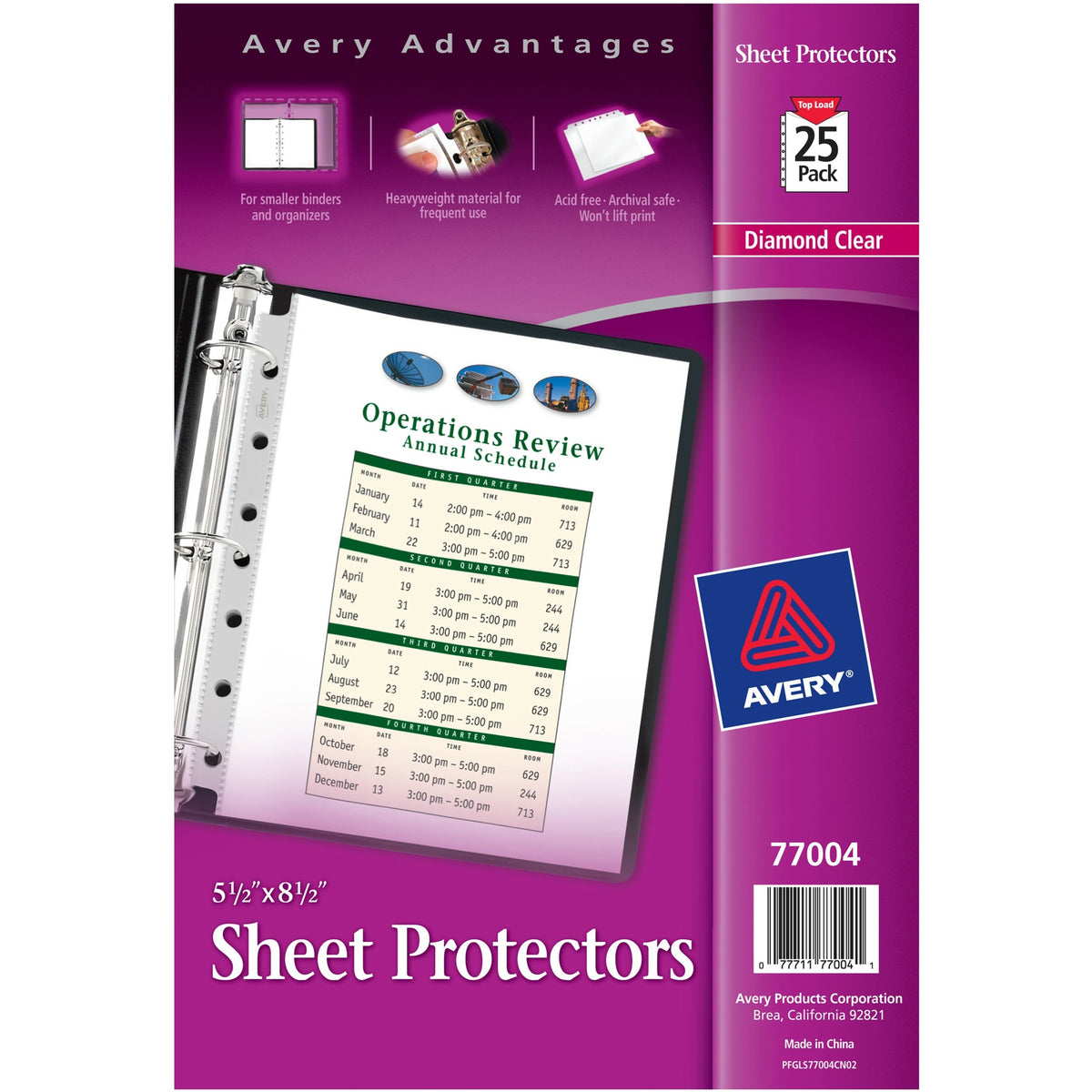 Avery® Mini Diamond Clear Heavyweight Sheet Protectors - 1 x Sheet Capacity - For 5 1/2" x 8 1/2" Sheet - 7 x Holes - 3 