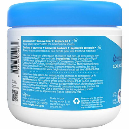 Bright Air Super Odor Eliminator Air Freshener - Gel - 450 ft³ - 14 fl oz (0.4 quart) - Cool, Clean - 90 Day - 1 Each