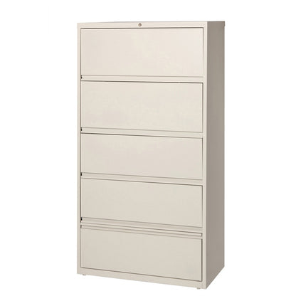 Lorell Fortress Series Lateral File - 36" Width x 18.6" Depth x 68.8" Height - 5 x Drawer(s) for File - A4, Legal, Lette