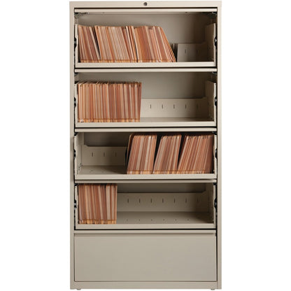 Lorell Fortress Series Lateral File - 36" Width x 18.6" Depth x 68.8" Height - 5 x Drawer(s) for File - A4, Legal, Lette
