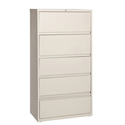 Lorell Fortress Series Lateral File - 36" Width x 18.6" Depth x 68.8" Height - 5 x Drawer(s) for File - A4, Legal, Lette