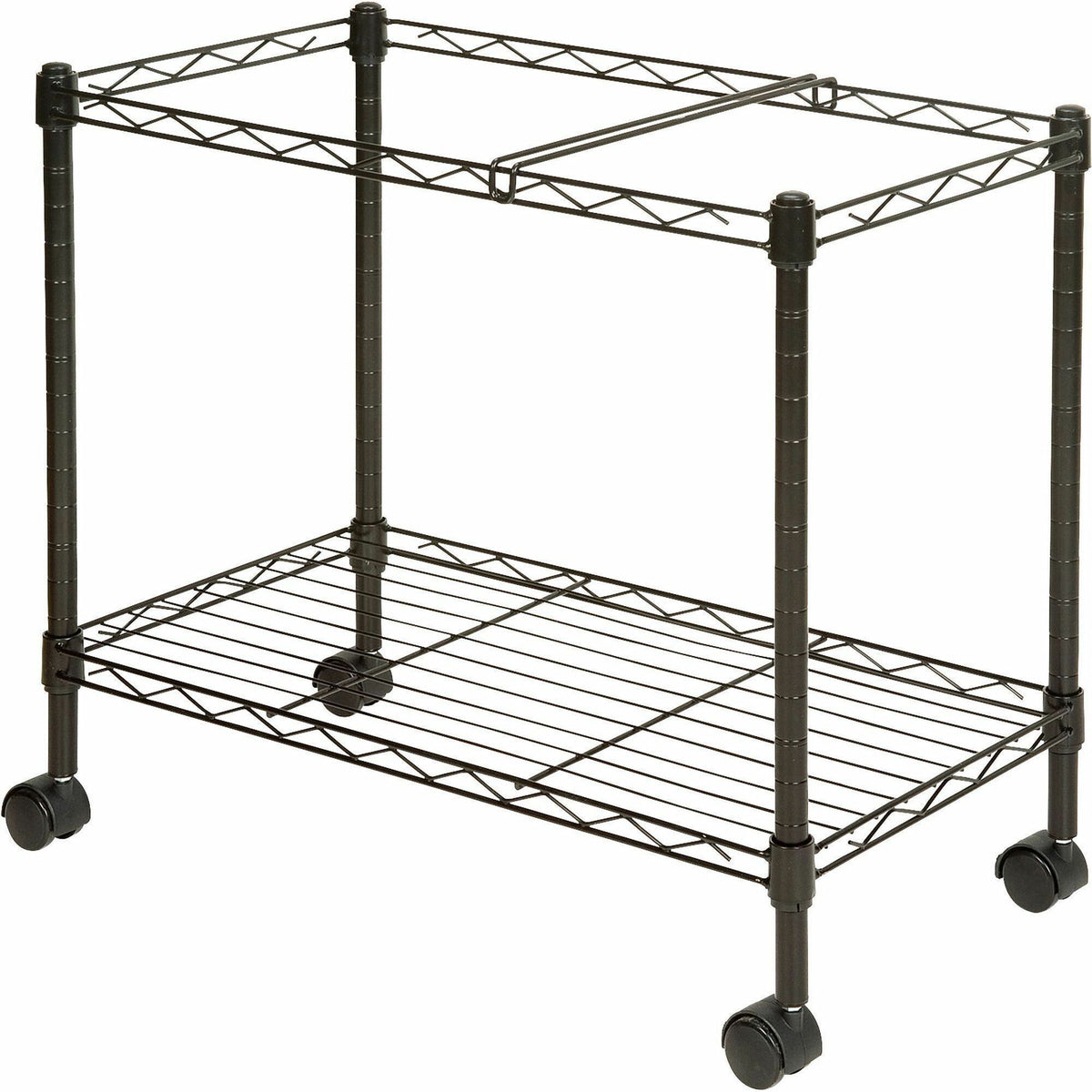 Lorell Mobile File Cart - 4 Casters - Steel - 12.88" Width x 25.75" Depth x 20.50" Height - Black - 1 Each