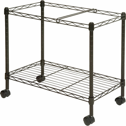 Lorell Mobile File Cart - 4 Casters - Steel - 12.88" Width x 25.75" Depth x 20.50" Height - Black - 1 Each