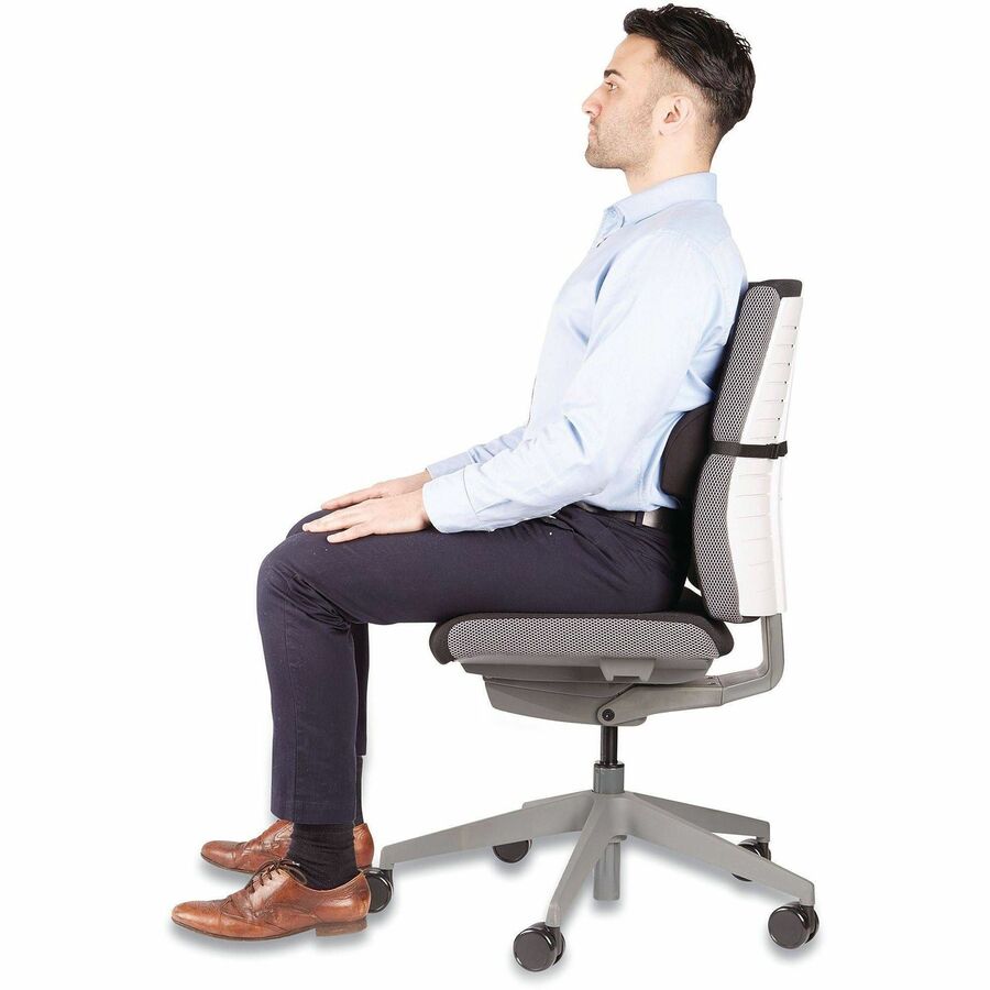 Fellowes Lumbar Back Support - Black - 1 Each