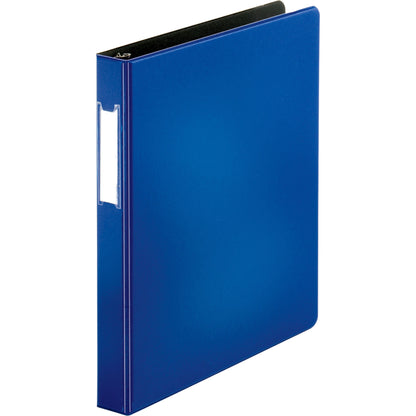 Business Source Slanted D-ring Binders - 1" Binder Capacity - 3 Ring - Fastener: D-Ring - Pocket: 2, Internal - Chipboar