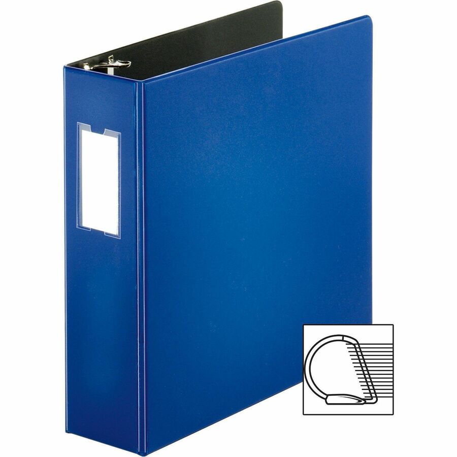 Business Source Slanted D-ring Binders - 3" Binder Capacity - 3 Ring - Fastener: D-Ring - Pocket: 2, Internal - Chipboar
