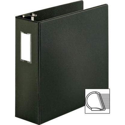 Business Source Slanted D-ring Binders - 4" Binder Capacity - 3 Ring - Fastener: D-Ring - Pocket: 2, Internal - Chipboar