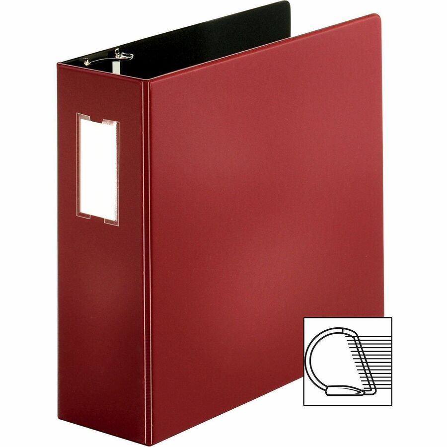 Business Source Slanted D-ring Binders - 4" Binder Capacity - 3 Ring - Fastener: D-Ring - Pocket: 2, Internal - Chipboar