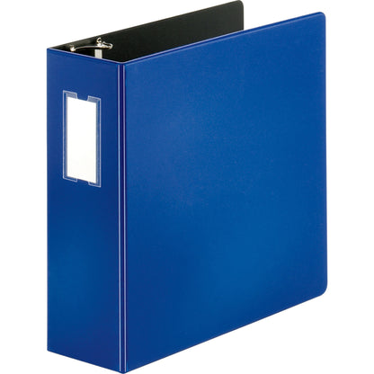 Business Source Slanted D-ring Binders - 4" Binder Capacity - 3 Ring - Fastener: D-Ring - Pocket: 2, Internal - Chipboar