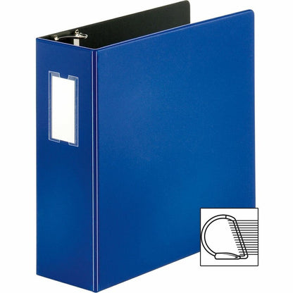 Business Source Slanted D-ring Binders - 4" Binder Capacity - 3 Ring - Fastener: D-Ring - Pocket: 2, Internal - Chipboar