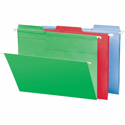 Smead FasTab 1/3 Tab Cut Legal Recycled Hanging Folder - 8 1/2" x 14" - Top Tab Location - Assorted Tab Position - 11 pt