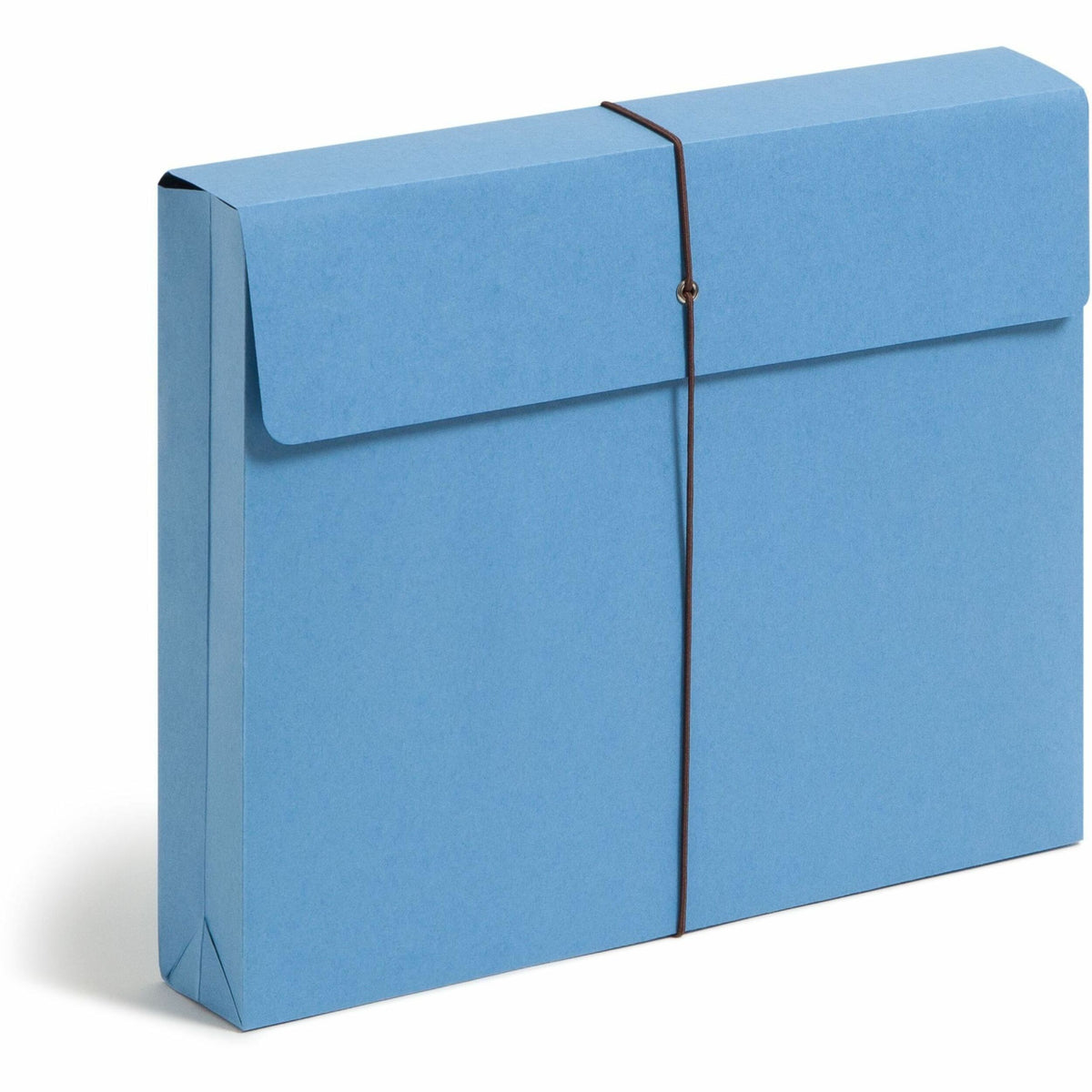 Smead Letter Recycled File Wallet - 8 1/2" x 11" - 2" Expansion - 1 Pocket - 11 pt. - Blue - Elastic Closure, Heavy Duty
