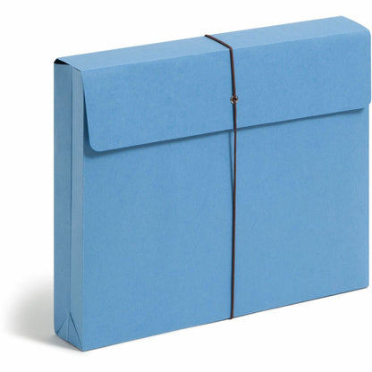 Smead Letter Recycled File Wallet - 8 1/2" x 11" - 2" Expansion - 1 Pocket - 11 pt. - Blue - Elastic Closure, Heavy Duty