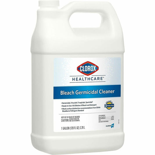 Clorox Healthcare Bleach Germicidal Cleaner Refill - For Nonporous Surface, Hard Surface - Concentrate - Liquid - 128 fl