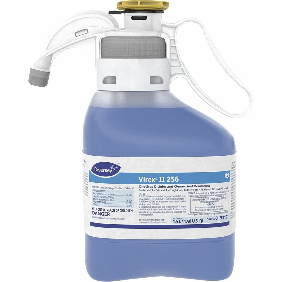 Virex II 256 Diversey Virex II 1-Step Disinfectant Cleaner - For Multi Surface, Multipurpose - Concentrate - 47.3 fl oz 