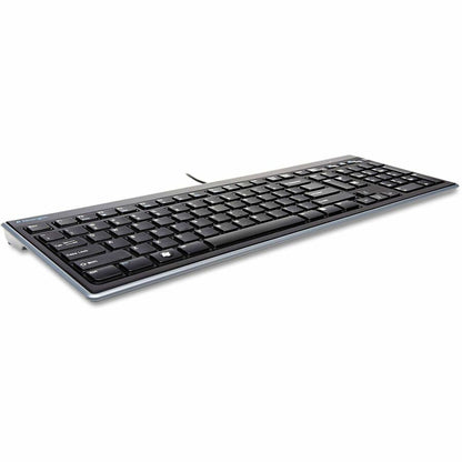 Kensington Slim Type Keyboard - Cable Connectivity - USB Interface - Volume Control, Mute, Sleep, Internet Hot Key(s) - 