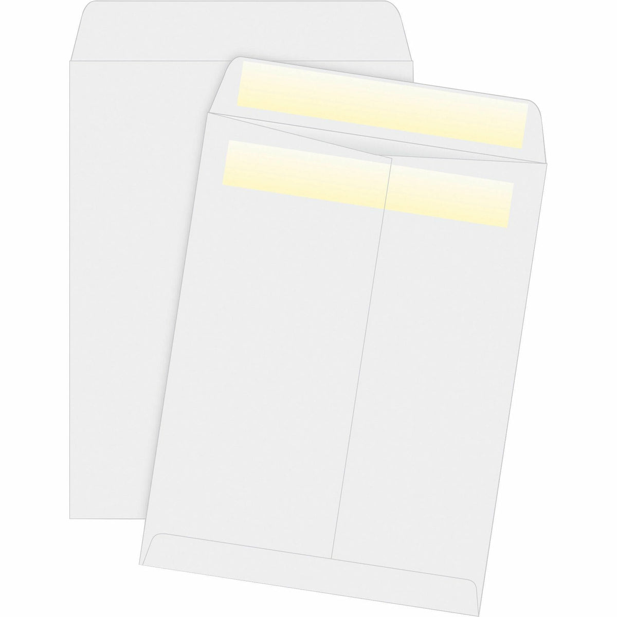 Business Source Press/Seal Catalog Envelopes - Catalog - 9" Width x 12" Length - 28 lb - Self-sealing - White - 100 / Bo