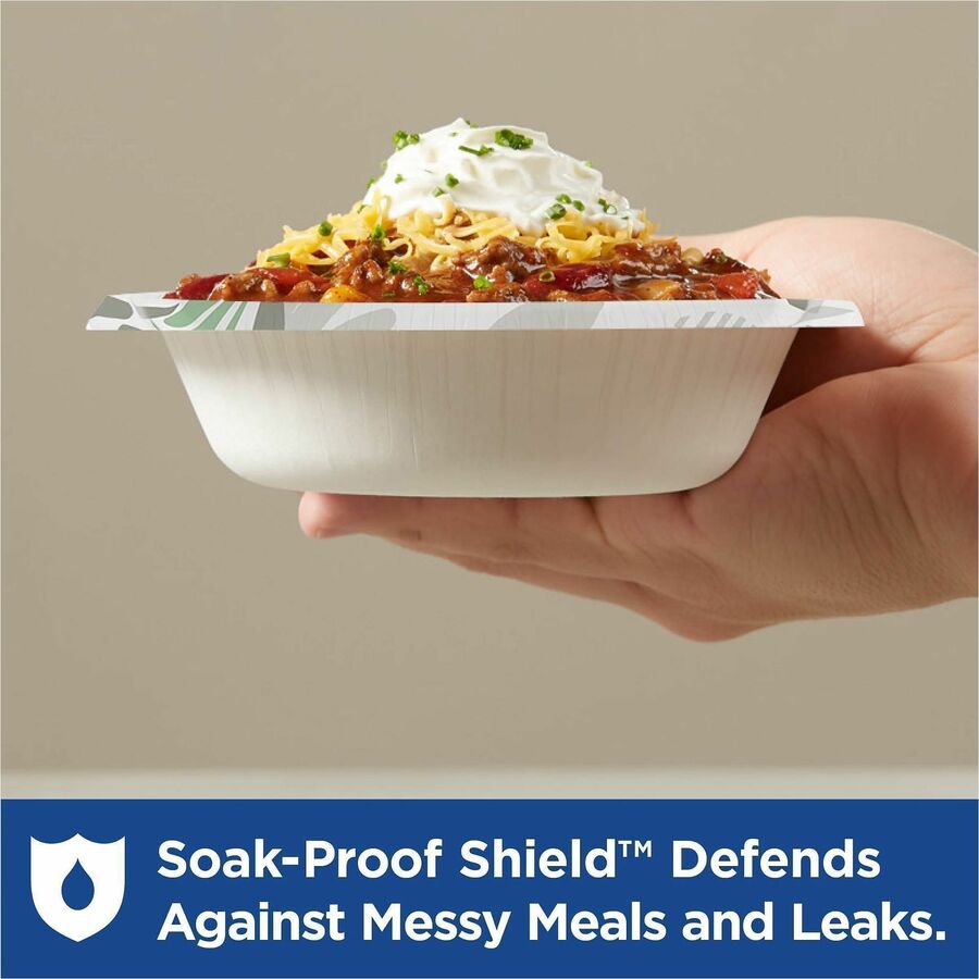 Dixie Ultra® Pathways 12 oz Heavyweight Paper Bowls by GP Pro - Pathways - Microwave Safe - White - Paper Body - 125/Pac