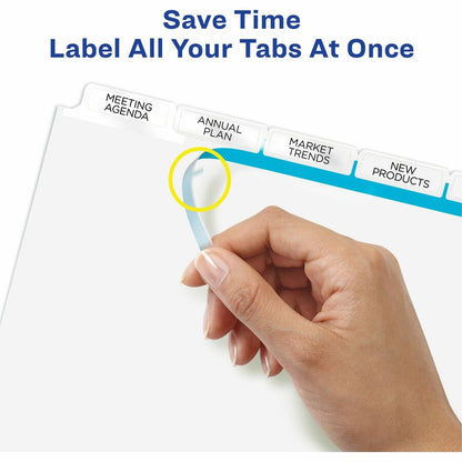 Avery® Big Tab Index Maker Index Divider - 5 x Divider(s) - Print-on Tab(s) - 5 - 5 Tab(s)/Set - 8.5" Divider Width x 11